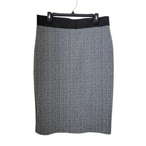 New York & Company Size L Gray & Black Herringbone Pencil Skirt, Exc. Used Cond.